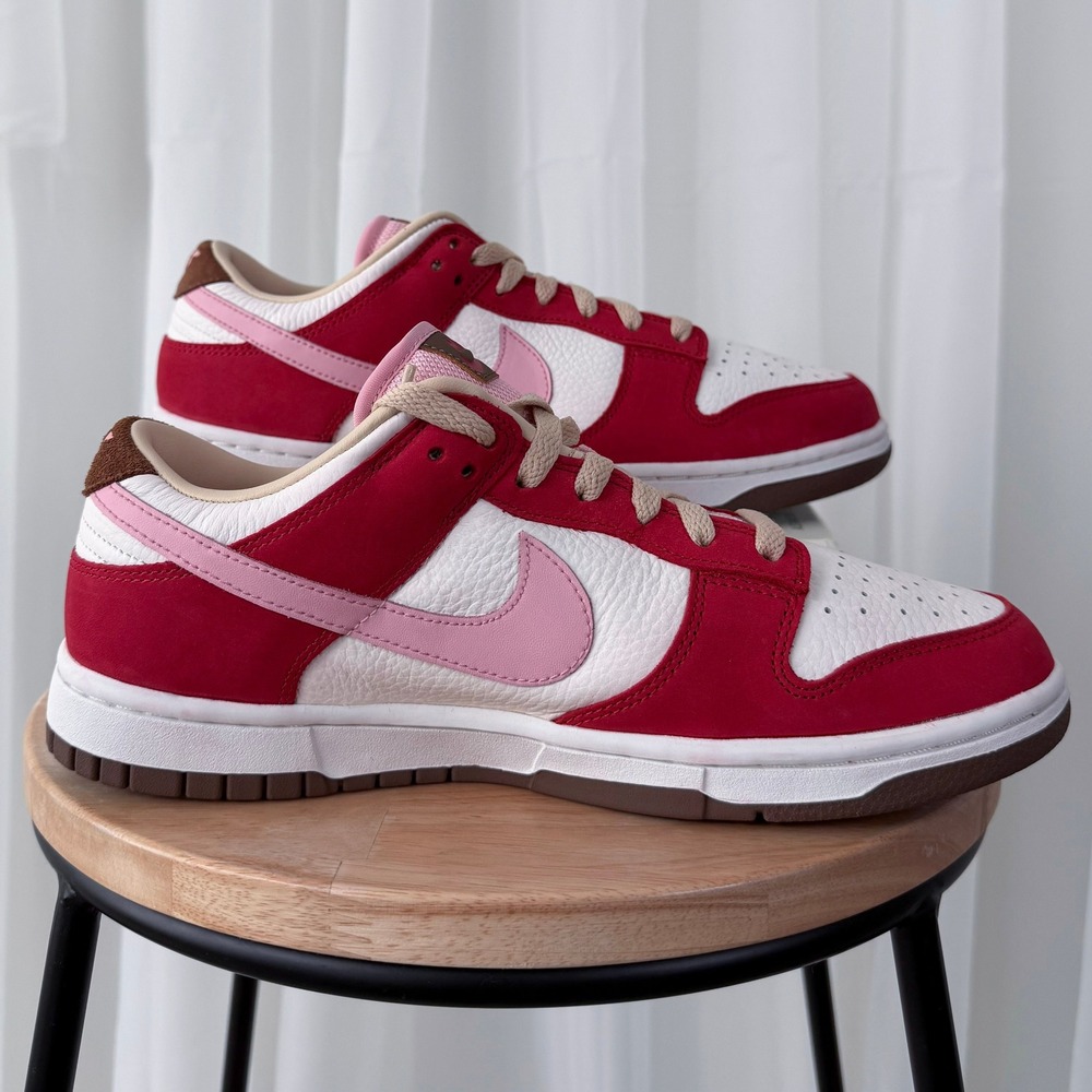 Nike Dunk Low PRM Sport‎ Red Pink White Women's 10 Men's 8.5 - Picture 3 of 6